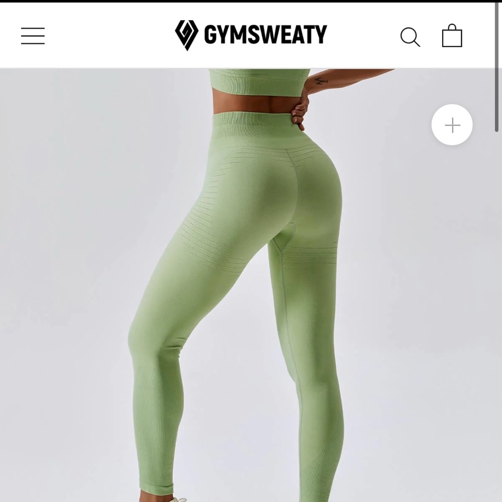 NWT Gymsweaty lime green leggings size 4